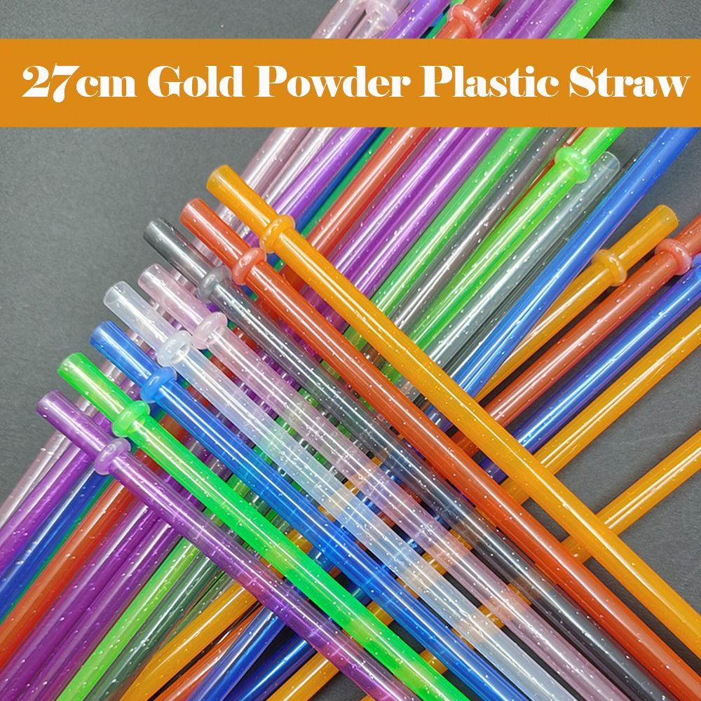 Xbloom Coffee Tea - 27CM Reusable Gold Powder Plastic Straw