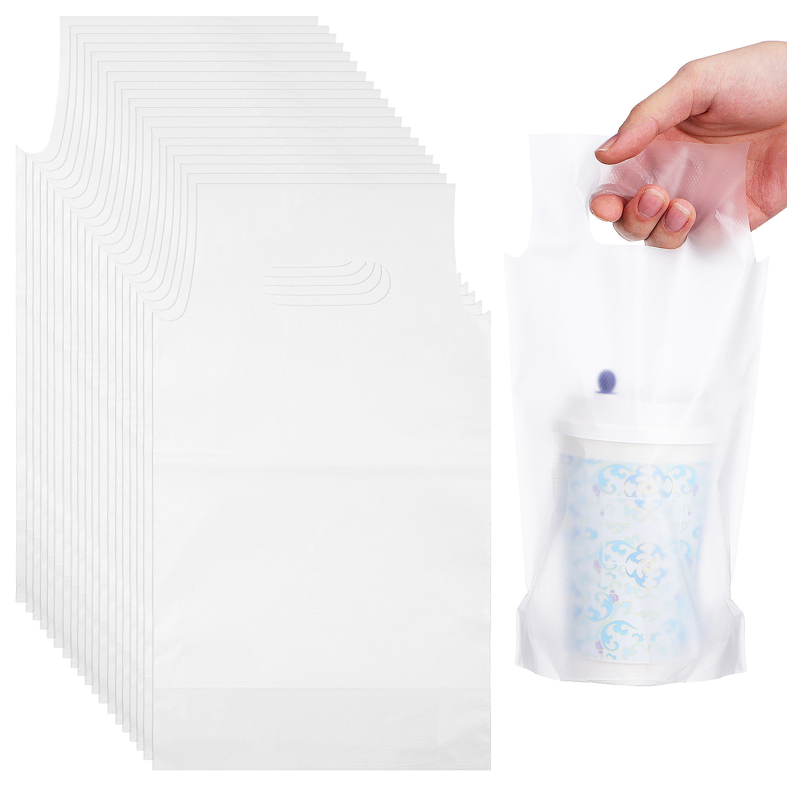 500Pcs Transparent Takeout Bev - Coffee Tea With Milk review and price