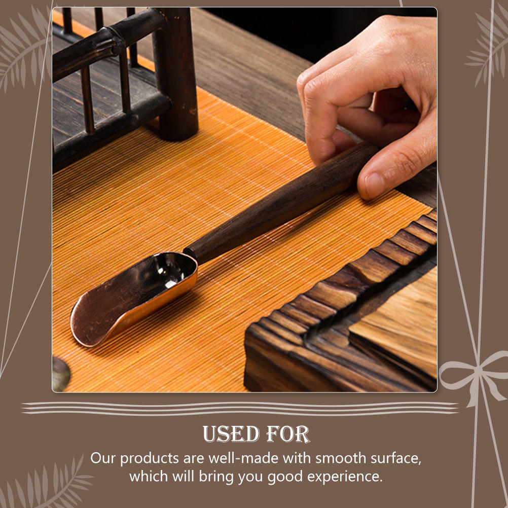 Vintage Long Handle Wooden Tea - Coffee Tea And Sugar Set review and price
