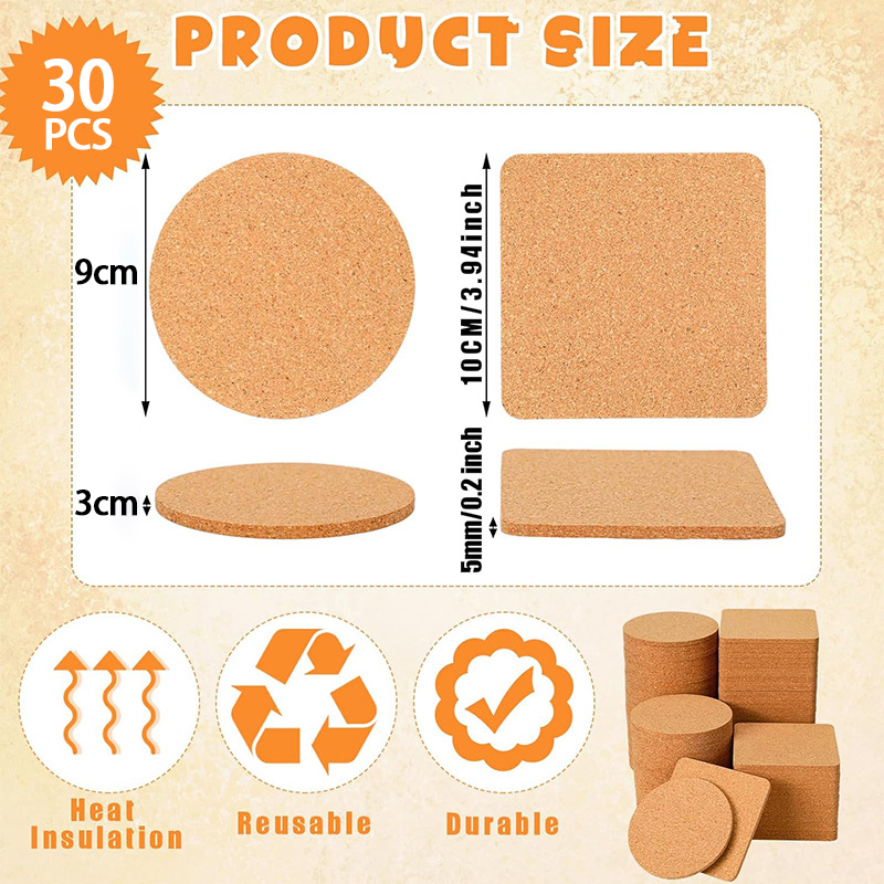 5/10/20/30PCS Round Wood Mats  - Xbloom Coffee Tea review and price