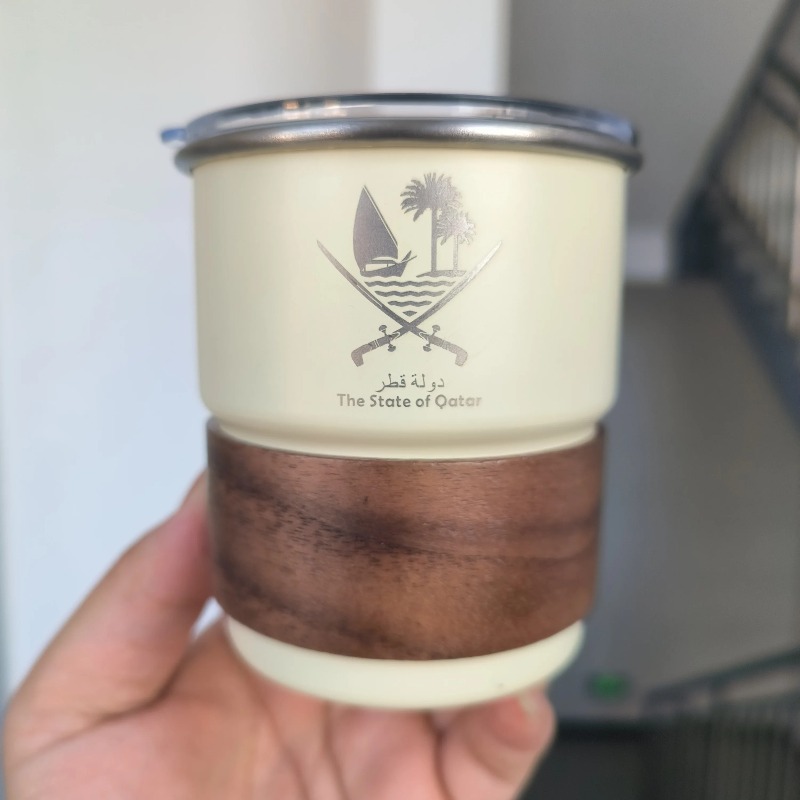 1 pcs The State of Qatar Logo  - Coffee Tea Name review and price