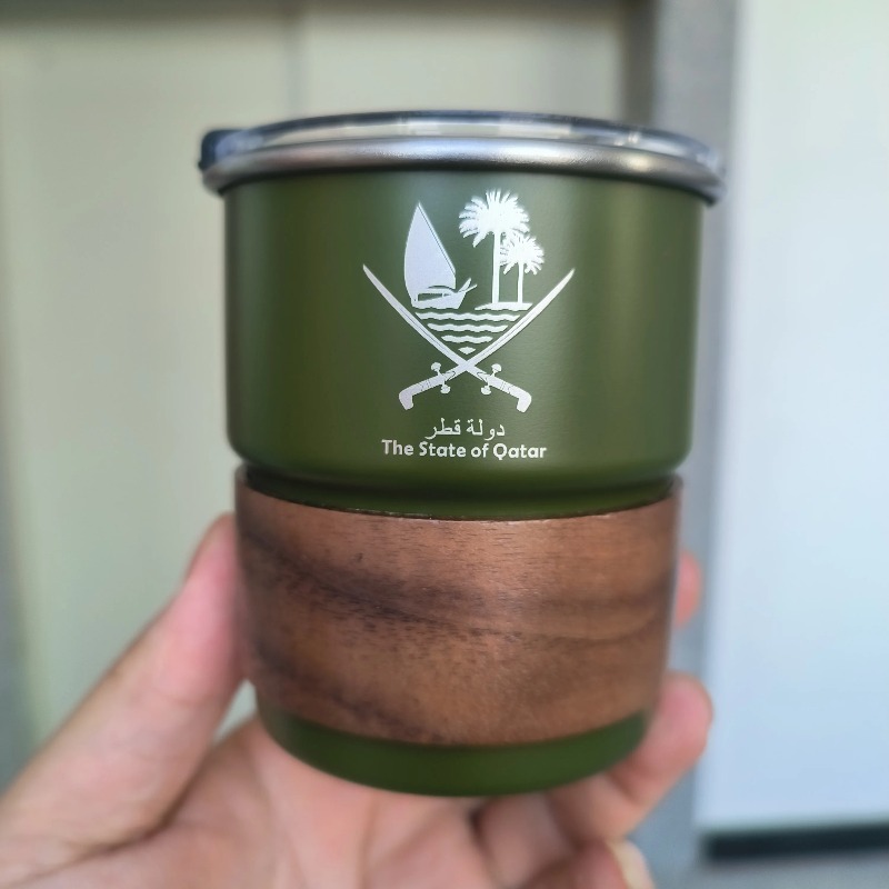 1 pcs The State of Qatar Logo  - Coffee Tea Name review and price