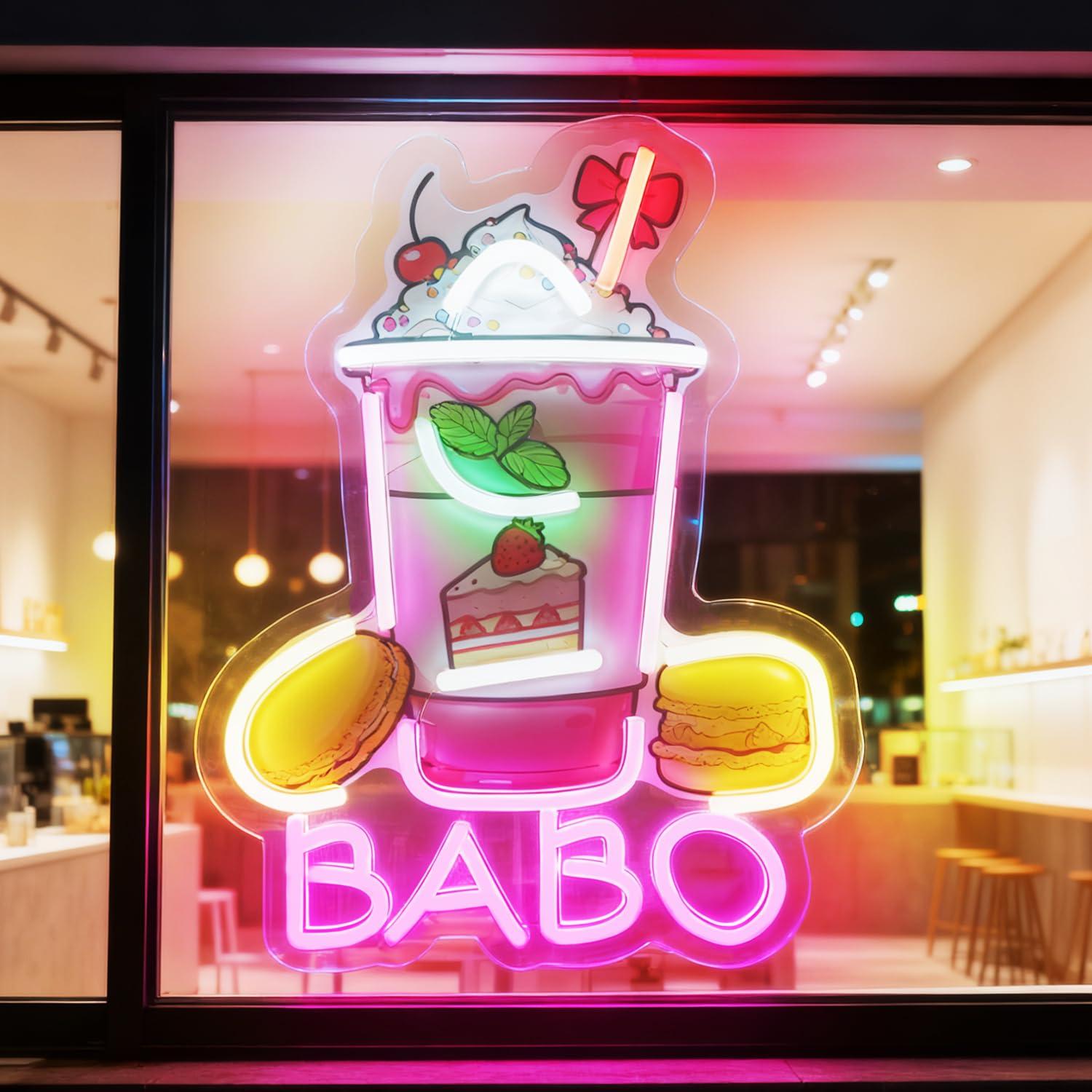 Boba Neon Sign Light Up Bubble - Coffee Tea & Espresso Appliances review and price
