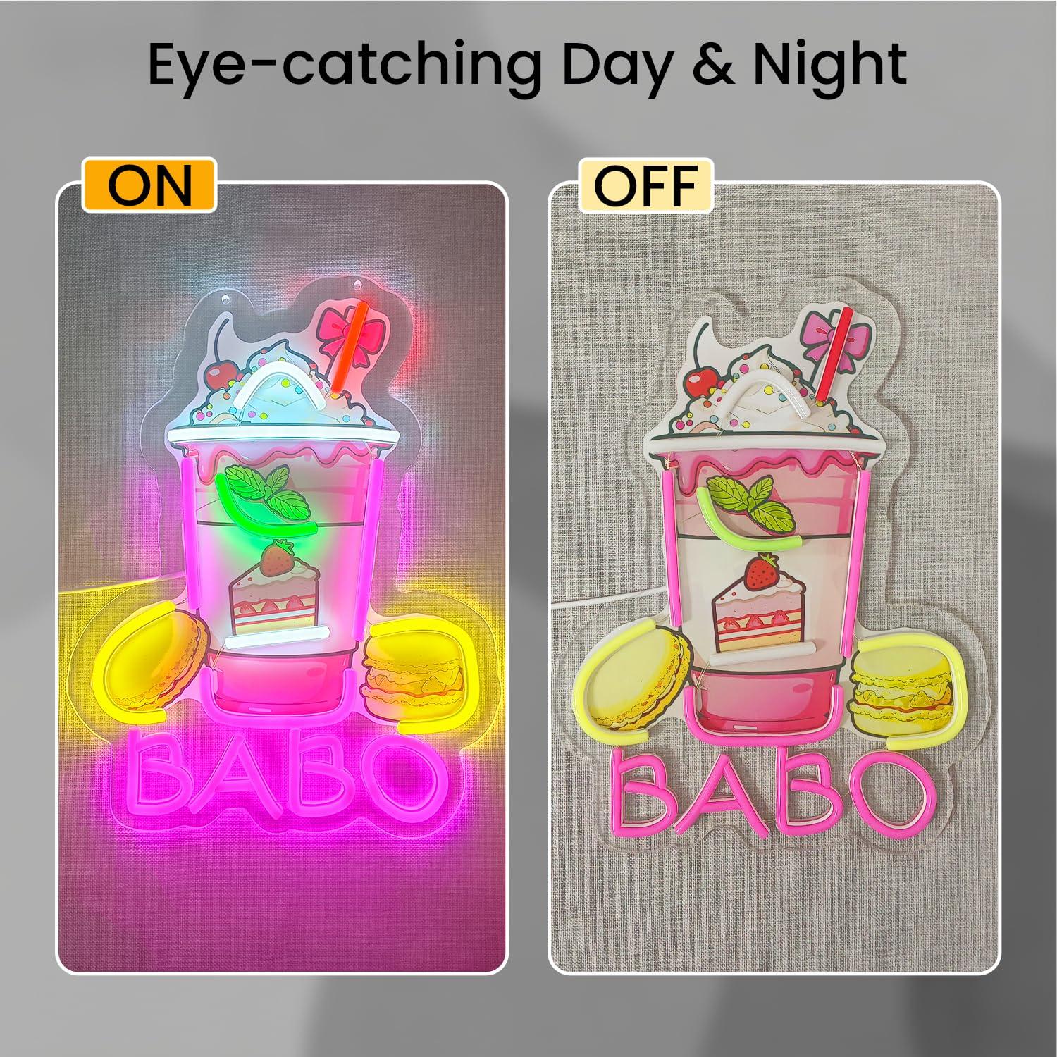 Boba Neon Sign Light Up Bubble - Coffee Tea & Espresso Appliances review and price