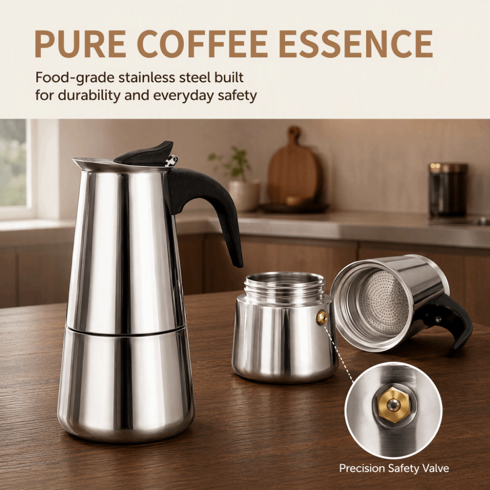 Stainless Steel Mocha Coffee P - Moka Pot Stove review and price