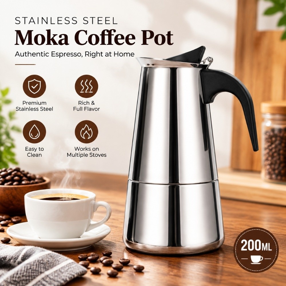 Stainless Steel Mocha Coffee P - Moka Pot Stove review and price