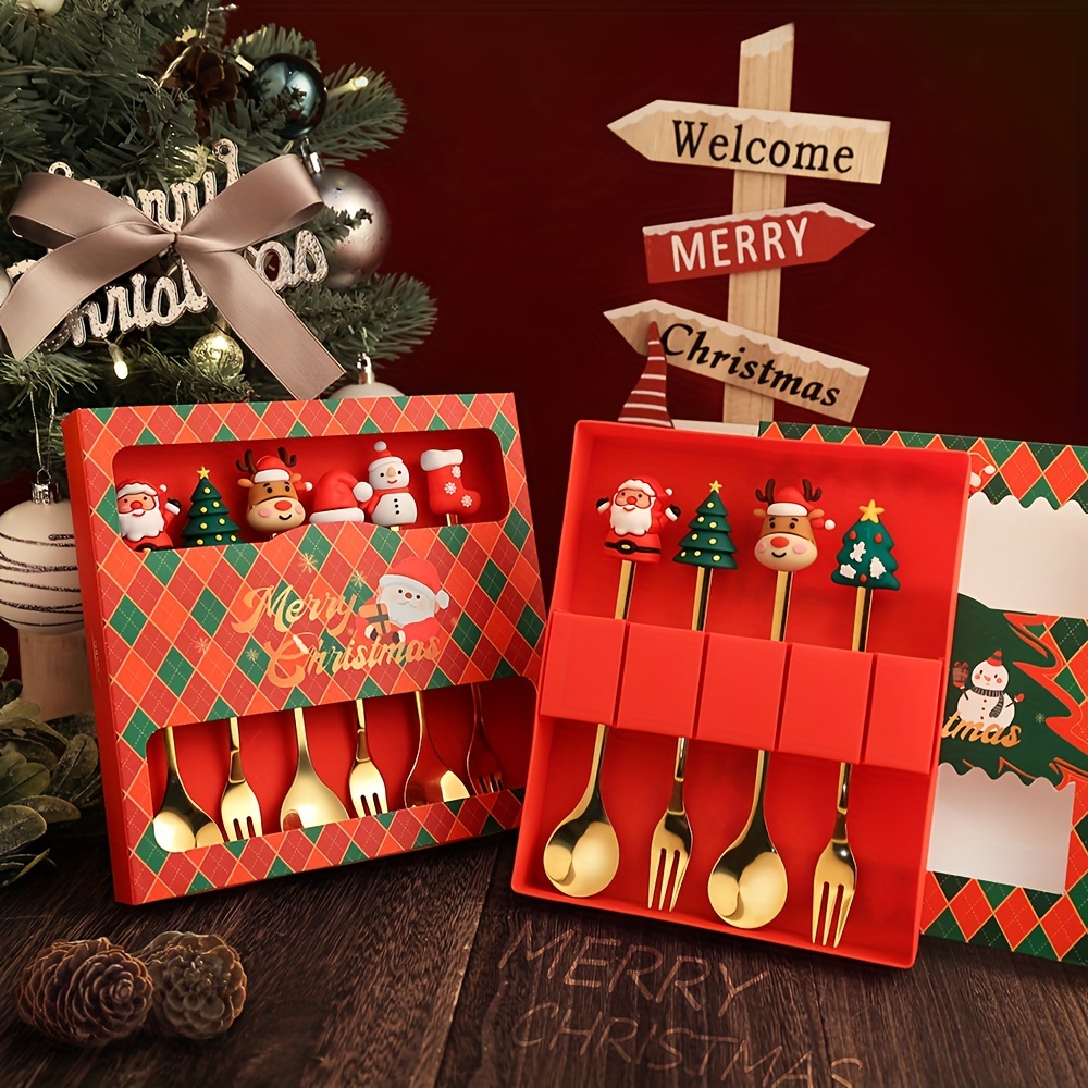1Set Creative Christmas Fork A - Coffee Tea And Sugar Set review and price